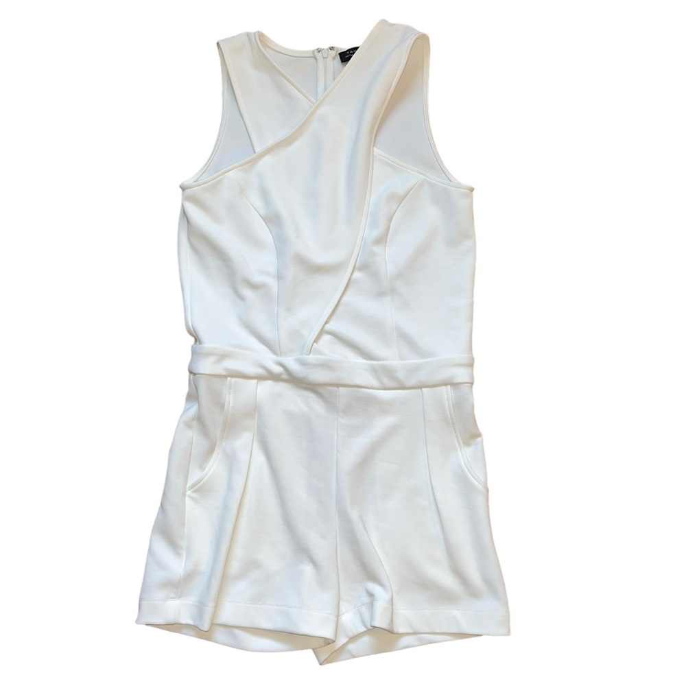 Tahari ASL white romper size 6